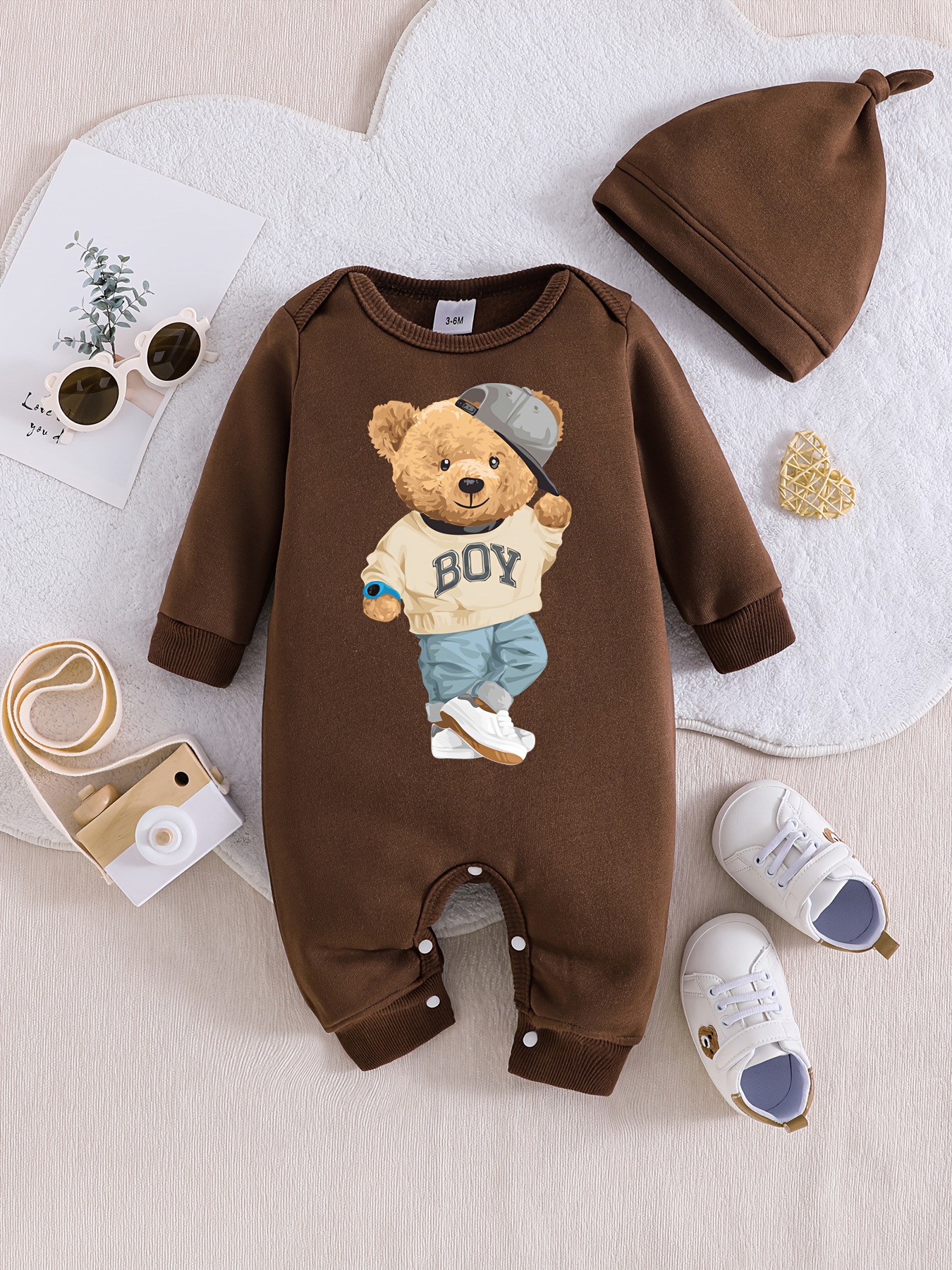 Baby Rompers Cute Baby Boy Sleepsuits Baby Boys' Winter Romper