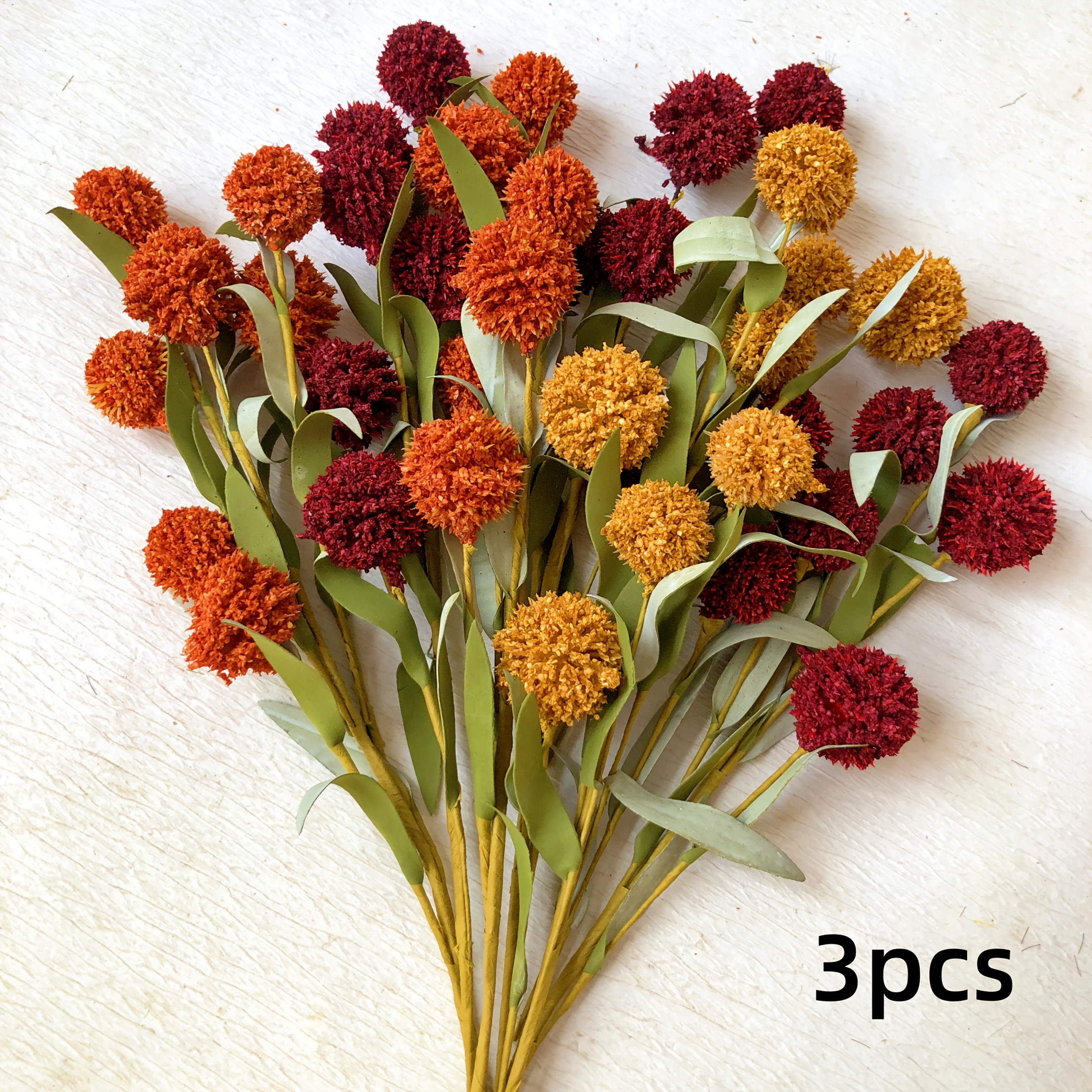 TEMU Autumn Artificial Flowers, Artificial Dandelion And Hydrangea Stems, Hand-twisted Flower Branches, Diy Decorations, Festival Decor, Thanksgiving