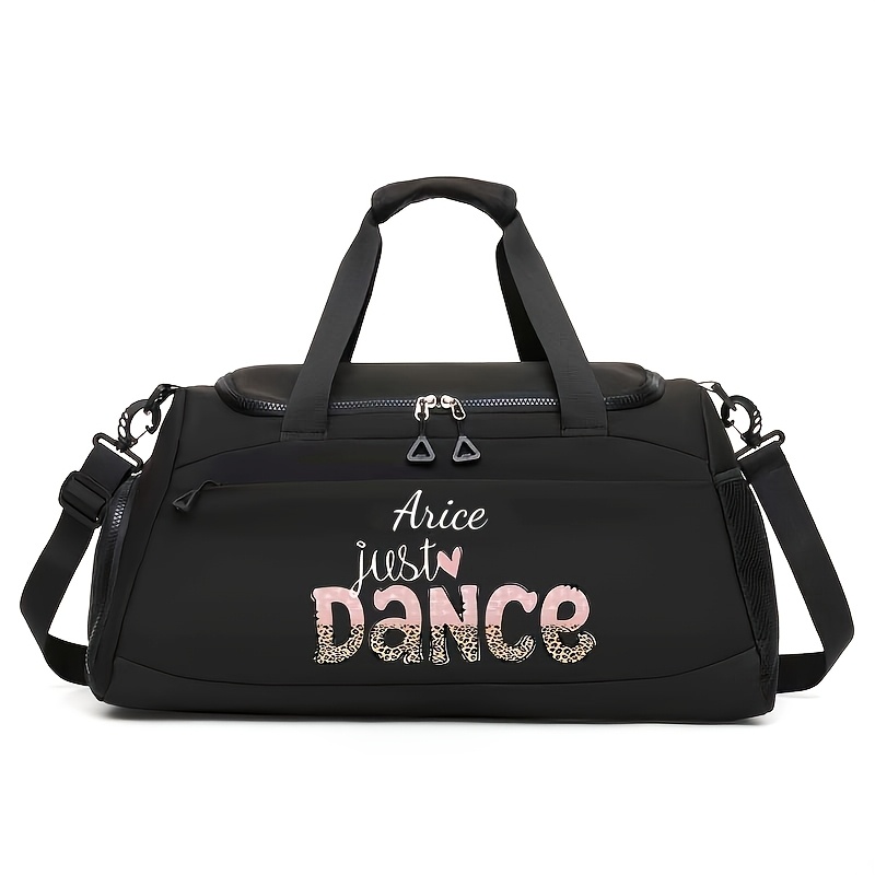 TEMU Personalized Customizable Lightweight Women's Crossbody Bag, Featuring A 'dance' Letter Print, With Large Capacity To Gear, Suitable For Fitness