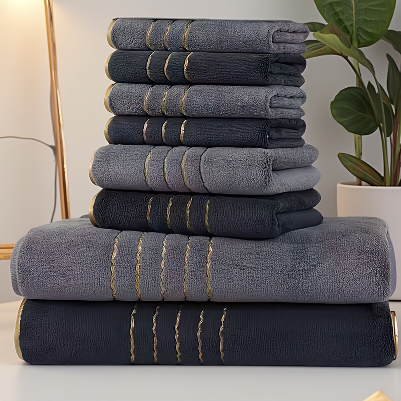 TEMU Luxury Set: Absorbent, Soft, Hand And Machine Washable For Home Use