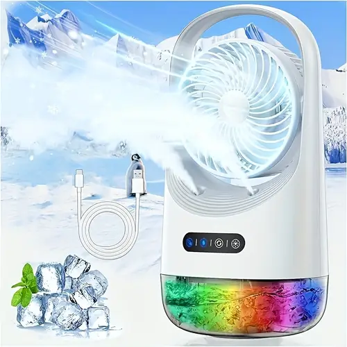 portable air conditioners mini air conditioner with 120 autorotation air cooler with 7 color night light and portable air conditioner with office bedroom room