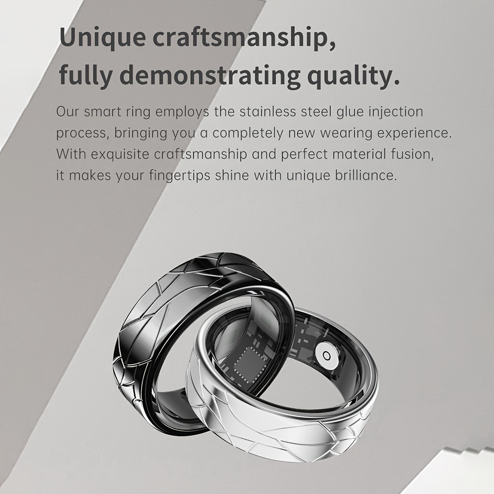 Fitness Tracker Smart Ring with Magnetic USB Charging, Multi-Sport Tracker, Long Battery Life - Stylish Golden Design, Suitable for Men And Women Father'S Day, Mother'S Day, Valentine'S Day Gifts - Image 7