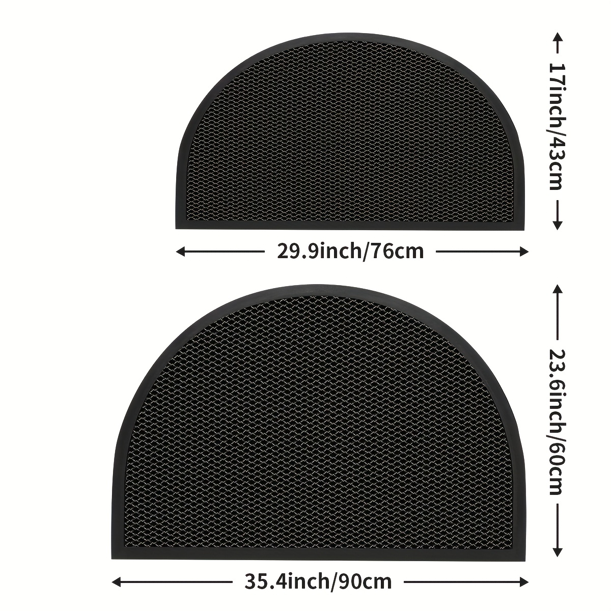 Half Round Welcome Door Mat, Non-Slip Indoor Rug