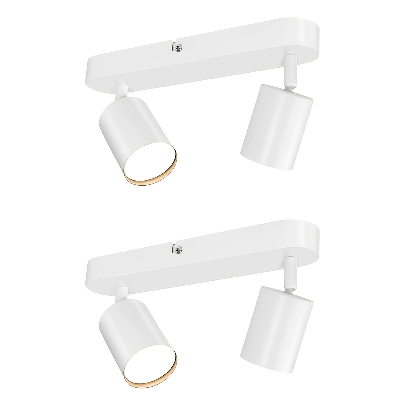1-tlg./2-tlg. 2-wege-deckenstrahler-schiene weiß, moderne deckenleuchte verstellbar mit gu10-fassung, spotlights decken-innenstrahler drehbar für küche, schlafzimmer, flur, gu10-glühbirne nicht enthalten