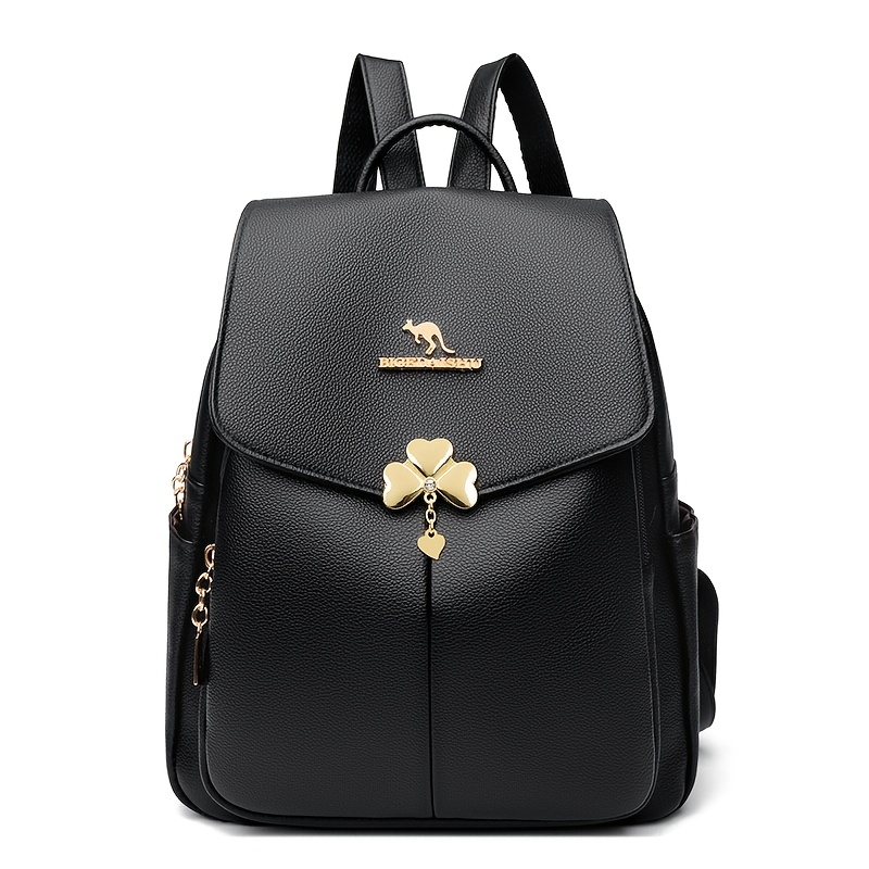 Image of Women's Fashion Large-capacity Travel Commuter Backpack, Lightweight Anti-theft Casual Back-to- Backpack, Suitable For Hiking, Shopping, And . Logo, Pull Tab, Lining, And Bottom Patterns Are Random