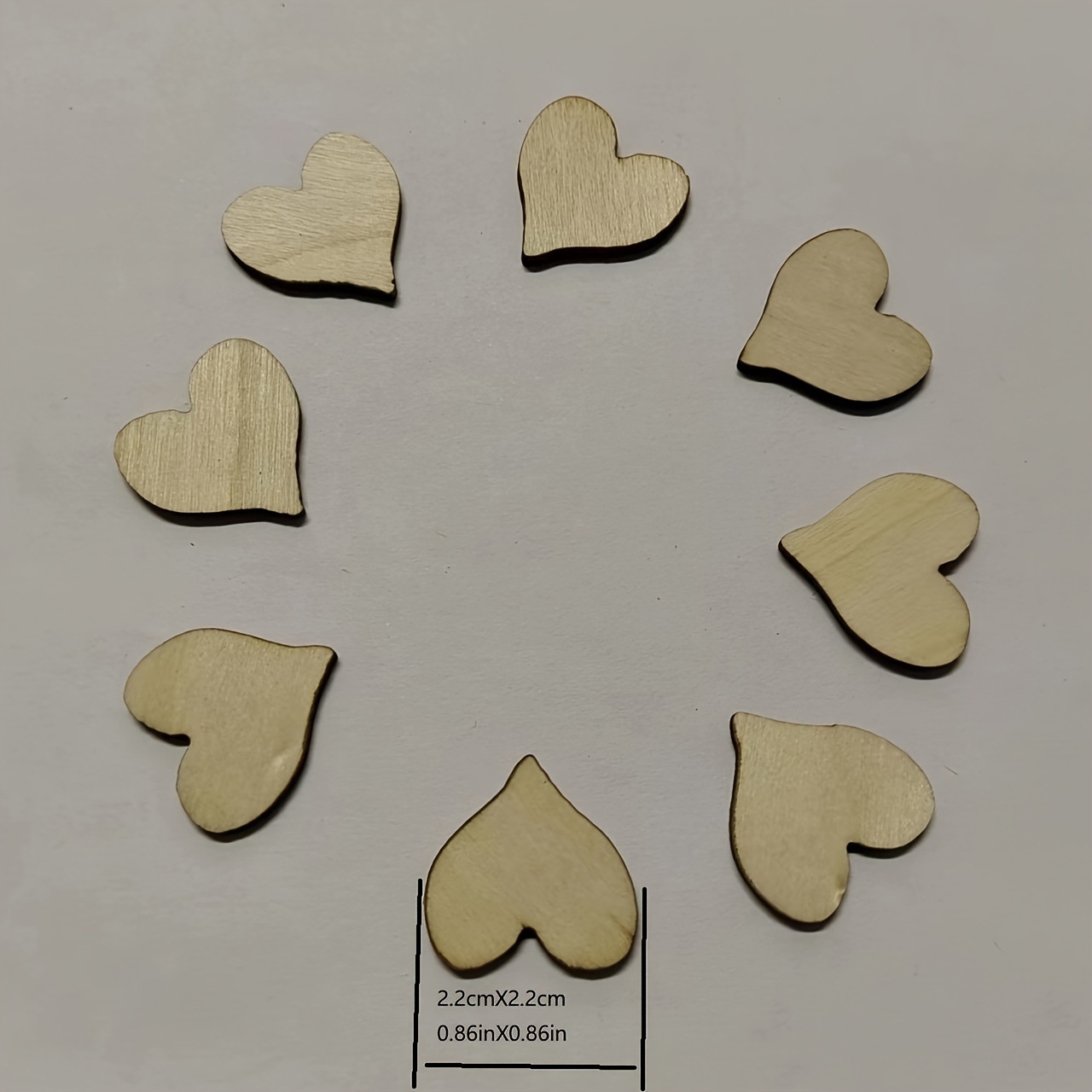 小さな愛のDIYデコレーション100個 ハートの形をした2.2cmの未完成の