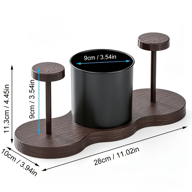 TEMU 1/2 Portable Disposable Cup Holder With Storage Cup, Ideal For Home, Workplace, Restroom, And Café, Disposable Cup Organizer For Use