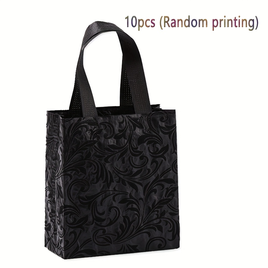 TEMU Set da 10 borse tote riutilizzabili creative in tessuto non tessuto con manici, borse a pieghevoli ed eleganti per caramelle , adatte per
