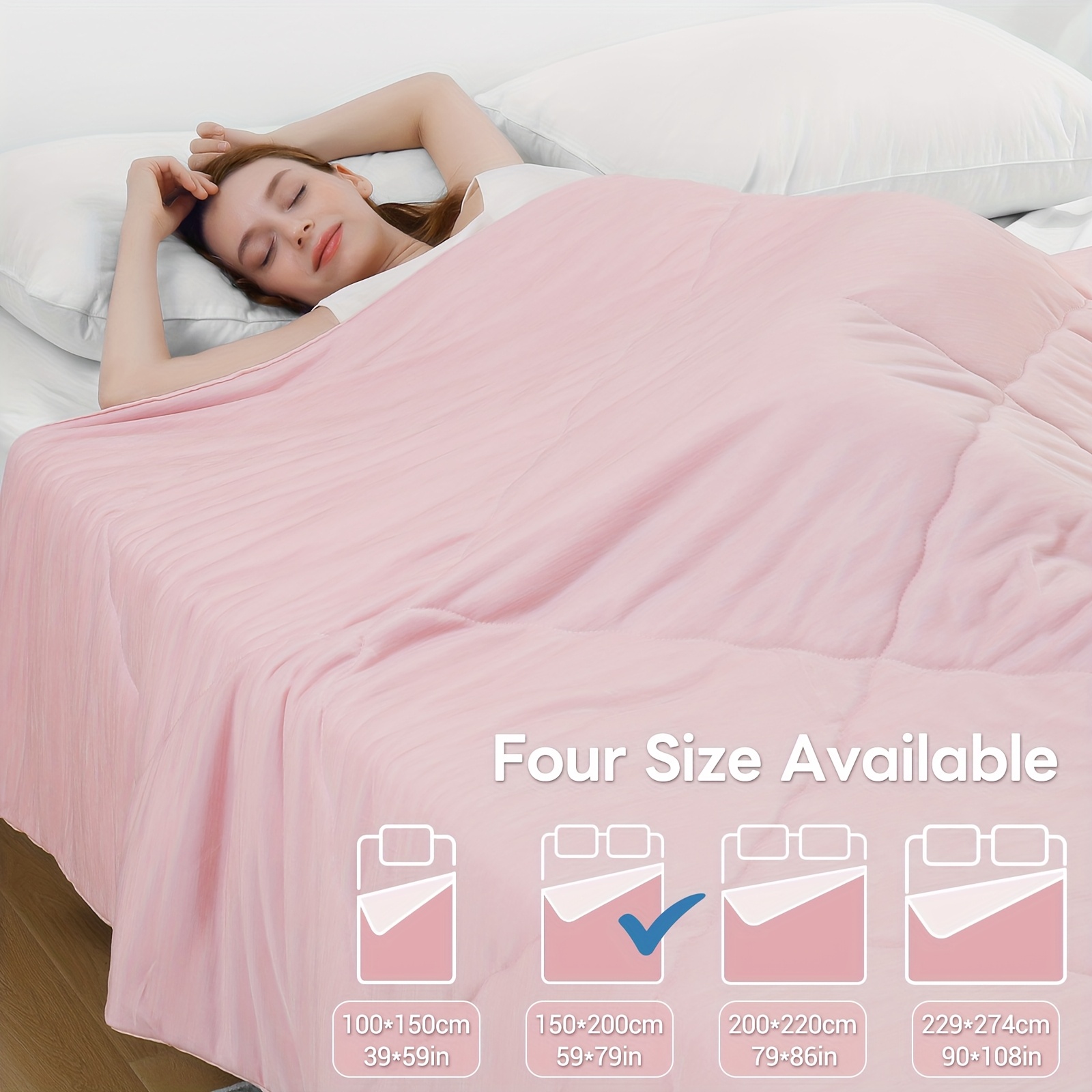 Image of 1pc Elegear Cooling Comforter Size, Cooling Quilt With Q-max > 0.45 Cooling Fiber, Cool Sleeping Summer Blanket For Night Sweats Hot Sleeper (100*150, 150*200, 200*220, 274*229)