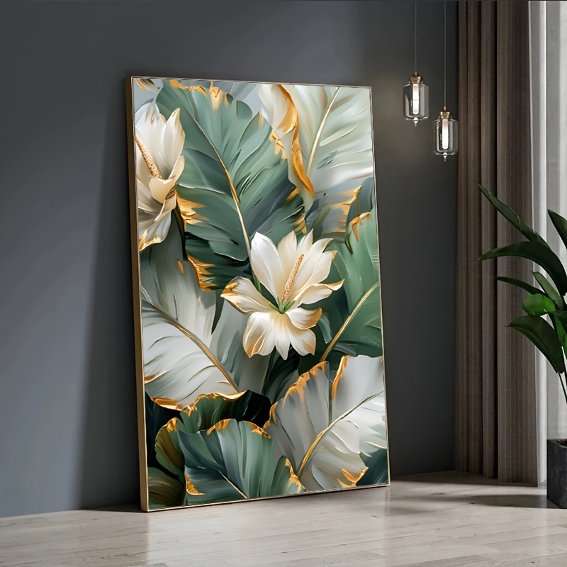 

Modern Abstract Flower Canvas Art Print, 31.5x47.24in - Frameless Wall Decor For Living Room & Bedroom