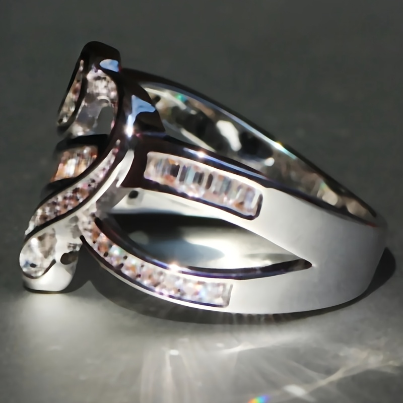 Heart-Shaped Zirconia Ring for Women