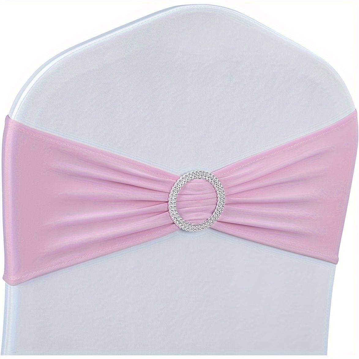 E-shop 20 Stück Stuhlschleifen Schleifen, Elastische Stuhlbezüge Gurte Schnallen, Universelle Elastische Stuhl Bänder, Dekoration (Pink)