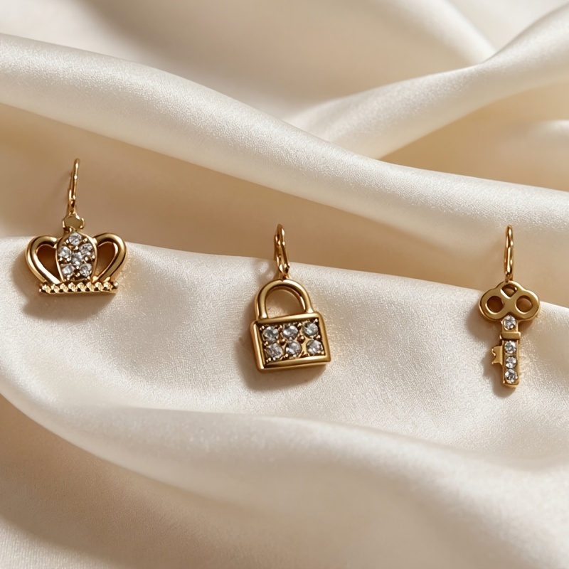 Minimalist Crown/Key/Lock Shaped Couple's Pendant Accessory