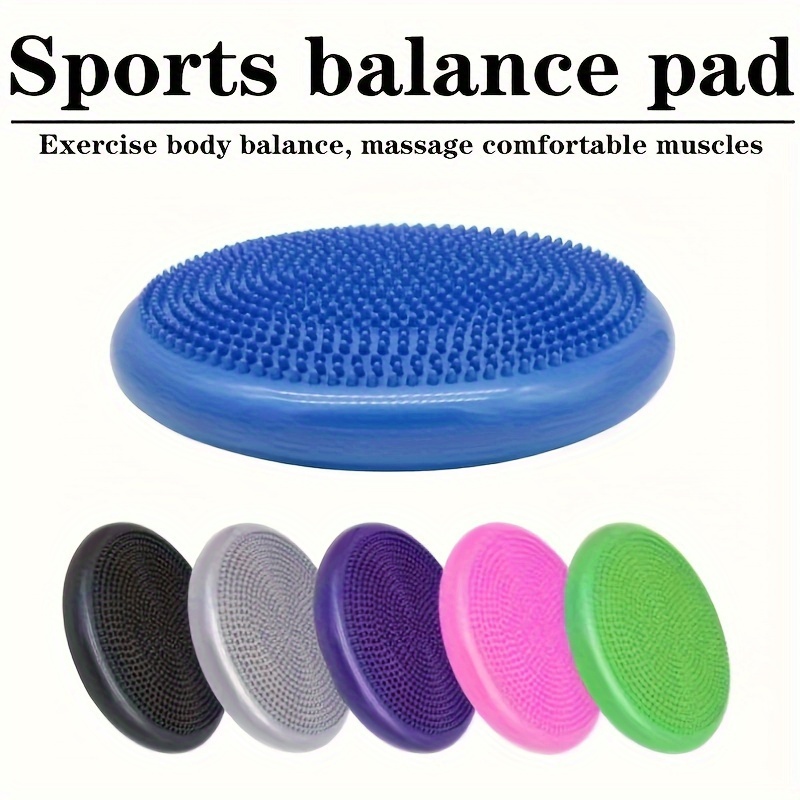 

1pc Yoga Balance Mat, Durable Inflatable Fitness Exercise Massage Disc, Suitable For Balance Training, Fitness, Sports