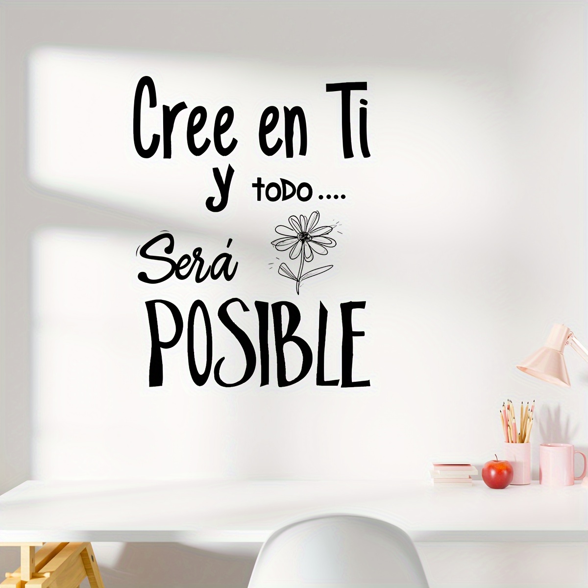 

Inspirational Spanish Quote Wall Decal - Vinyl, Removable Art Sticker For Bedroom, Living Room, Home Office & Dining Area