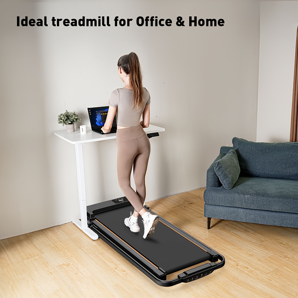 Electric Treadmill-15°, Portable Walking Treadmill Placed Under The Table, Ultra-thin Machine, LCD Display, Suitable For Home Office Fitness, No Installation Required