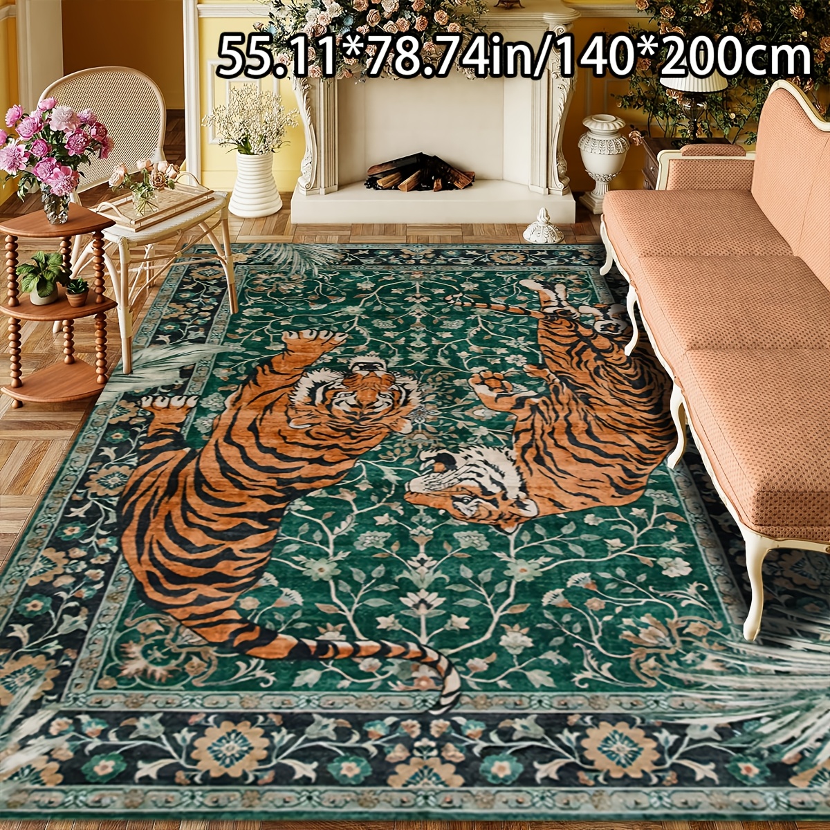 TEMU Golden Diamond Velvet + 800g/m² + Anti-slip Dotted Plastic Backing + Floral Pattern Dot Plastic Process On Back. 1pc Golden Diamond Decor "