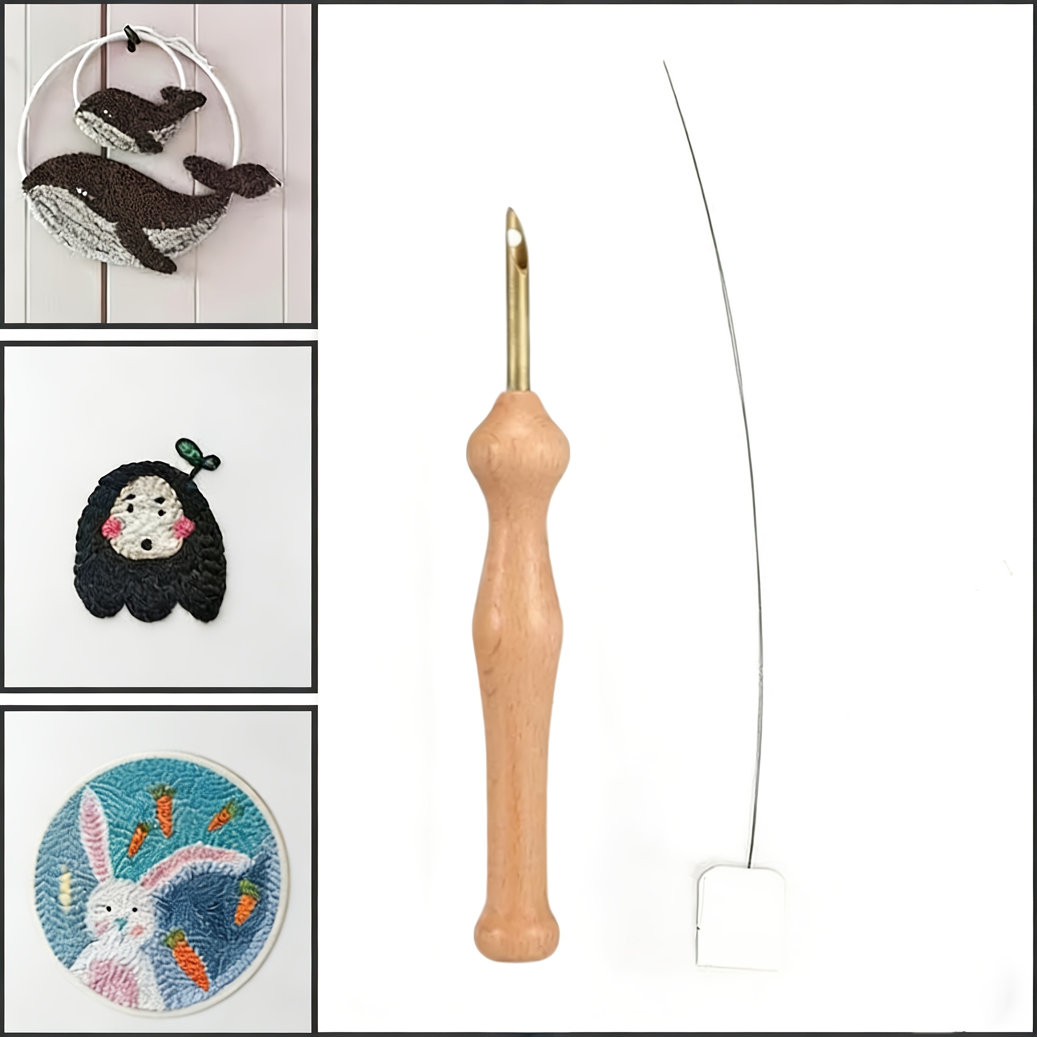2pcs Set Includes Magic Pen + Threader Embroidery Punch Needle