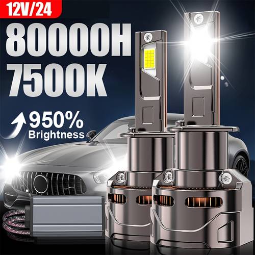 2pcs with external drive canbus led h1 qf007 h4 h7 9005 h4 9003 hb2 h11 h18 h16 9012 9006 60000 hours lifespanadvanced 7500k 950 brightness 9570 csp chip plug and play headlights for cars technology 12v