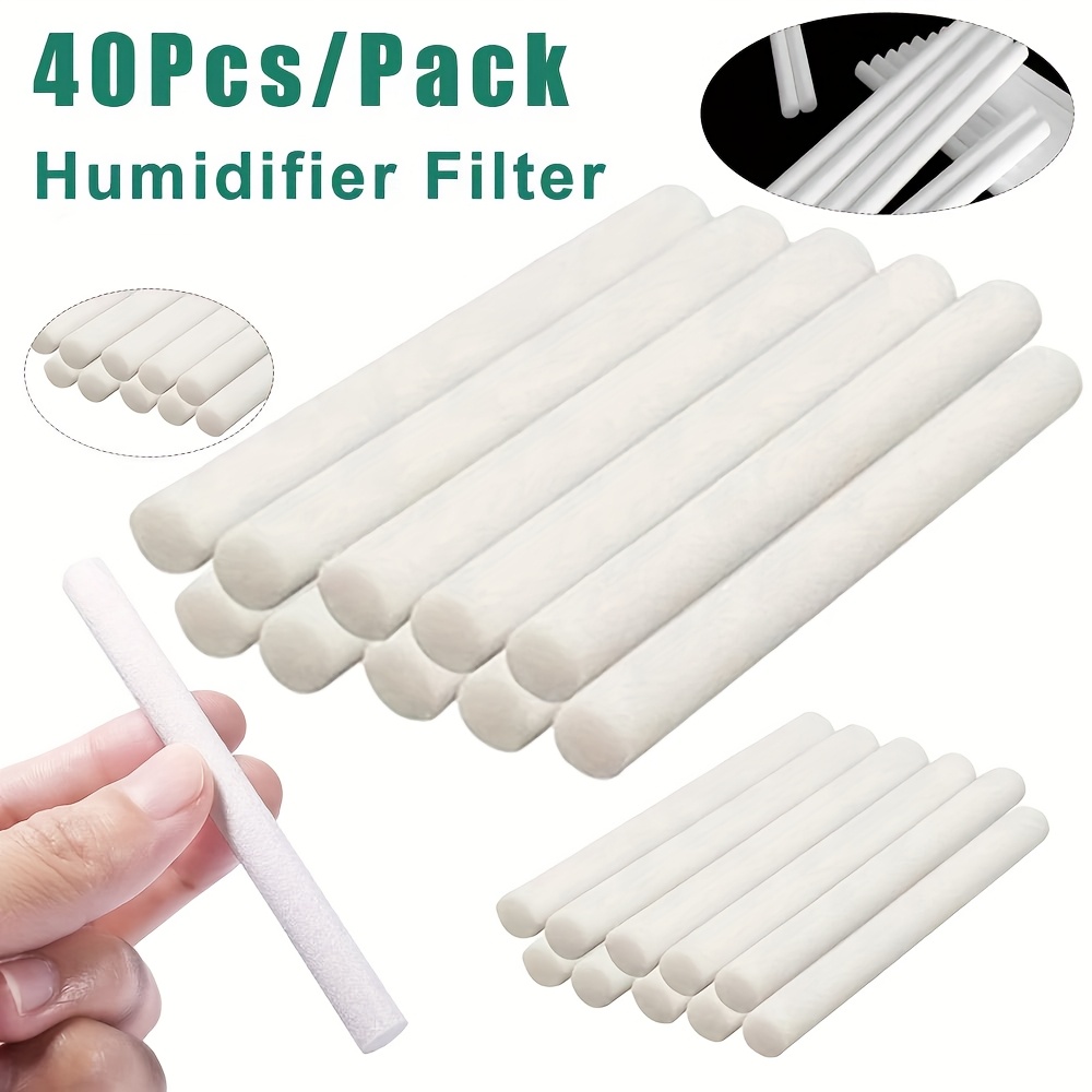 QUARKZMAN Pack of 24 Humidifier Cotton Sticks, 7 x 160 mm Humidifier Sticks Filter Replacement Wicks, Diffuser Stick Refill Mini for Bedroom Humidifier Diffuser in the Office