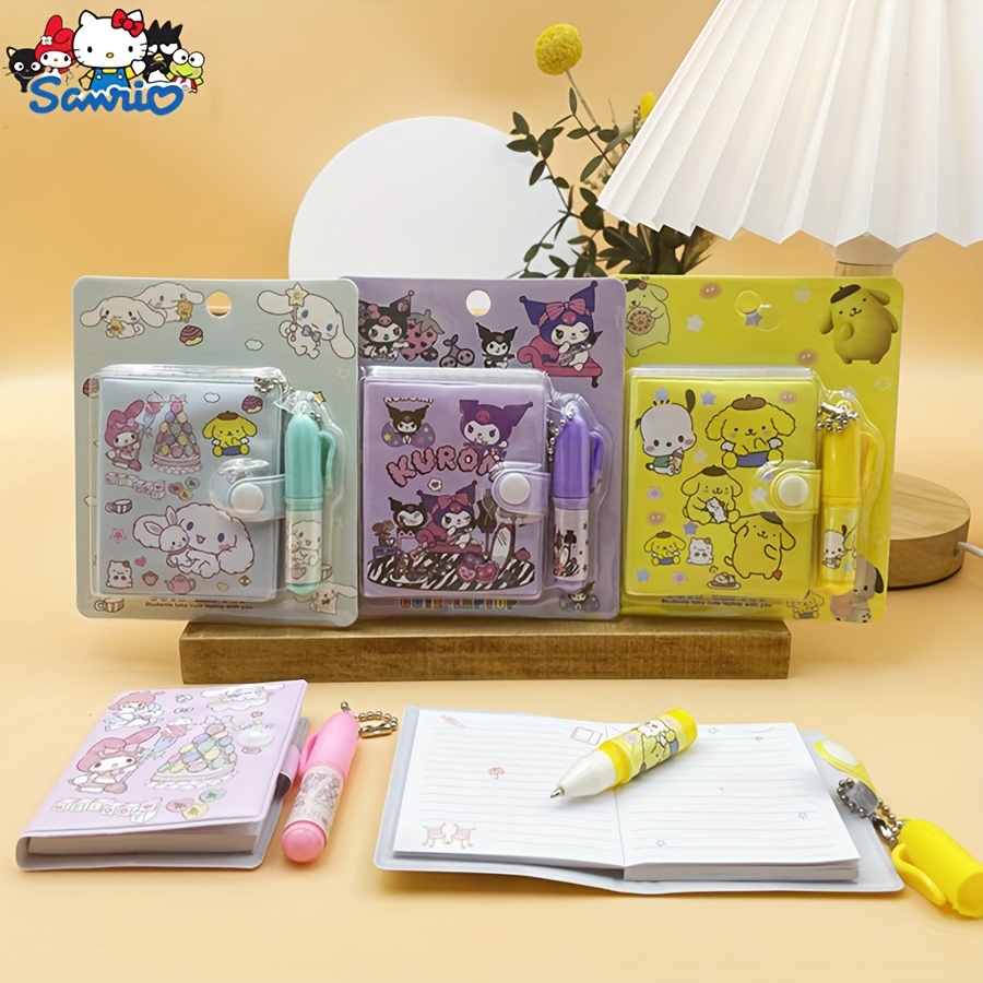 

For Hello Kitty Mini Diary Set, English Language, Personalized Soft Cover, With Ballpoint Pen And Notes, For Students, School Supplies, Gifts