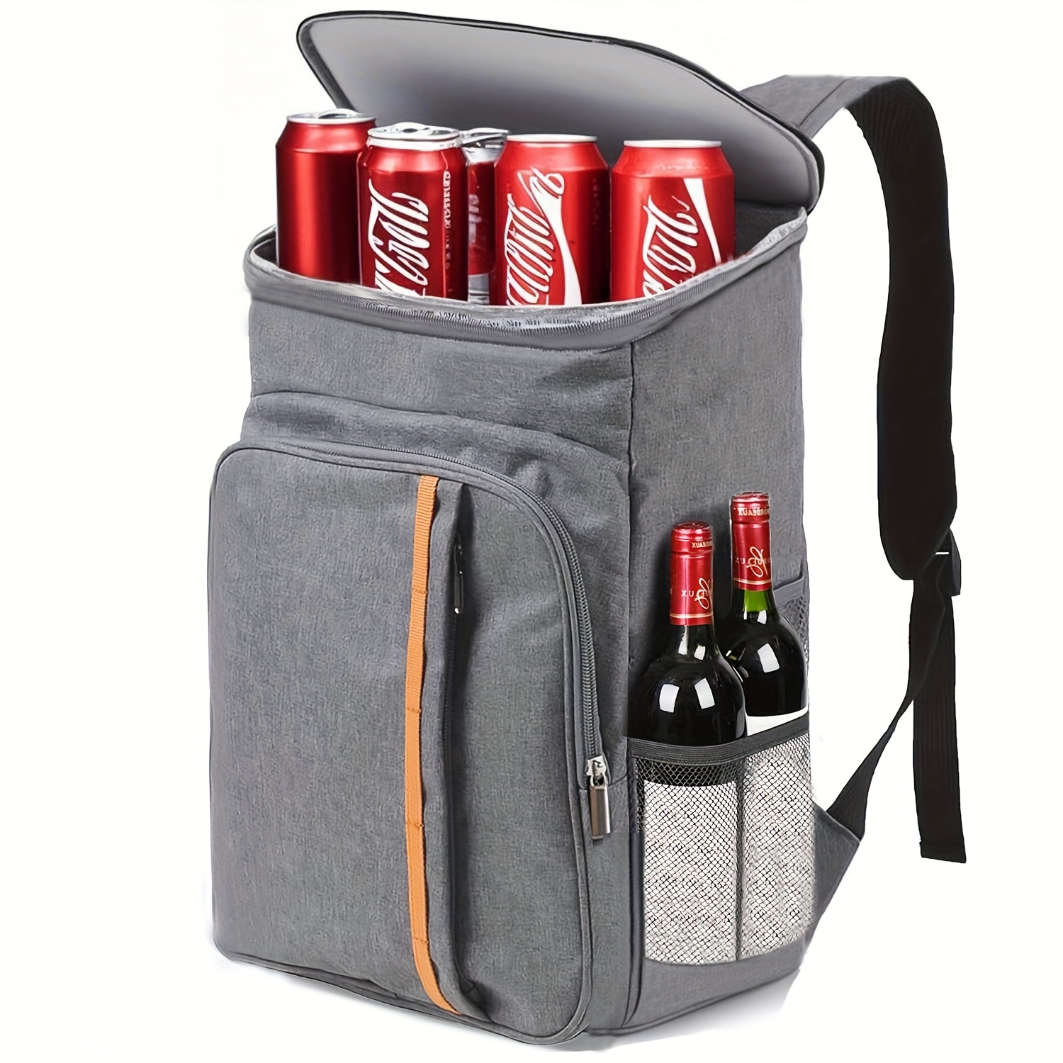large capacity insulated backpack with leak proof refrigeration compartment suitable for 30 cans   outdoor camping picnicking travel and school not food contact picnic backpack fashion backpack durable backpack