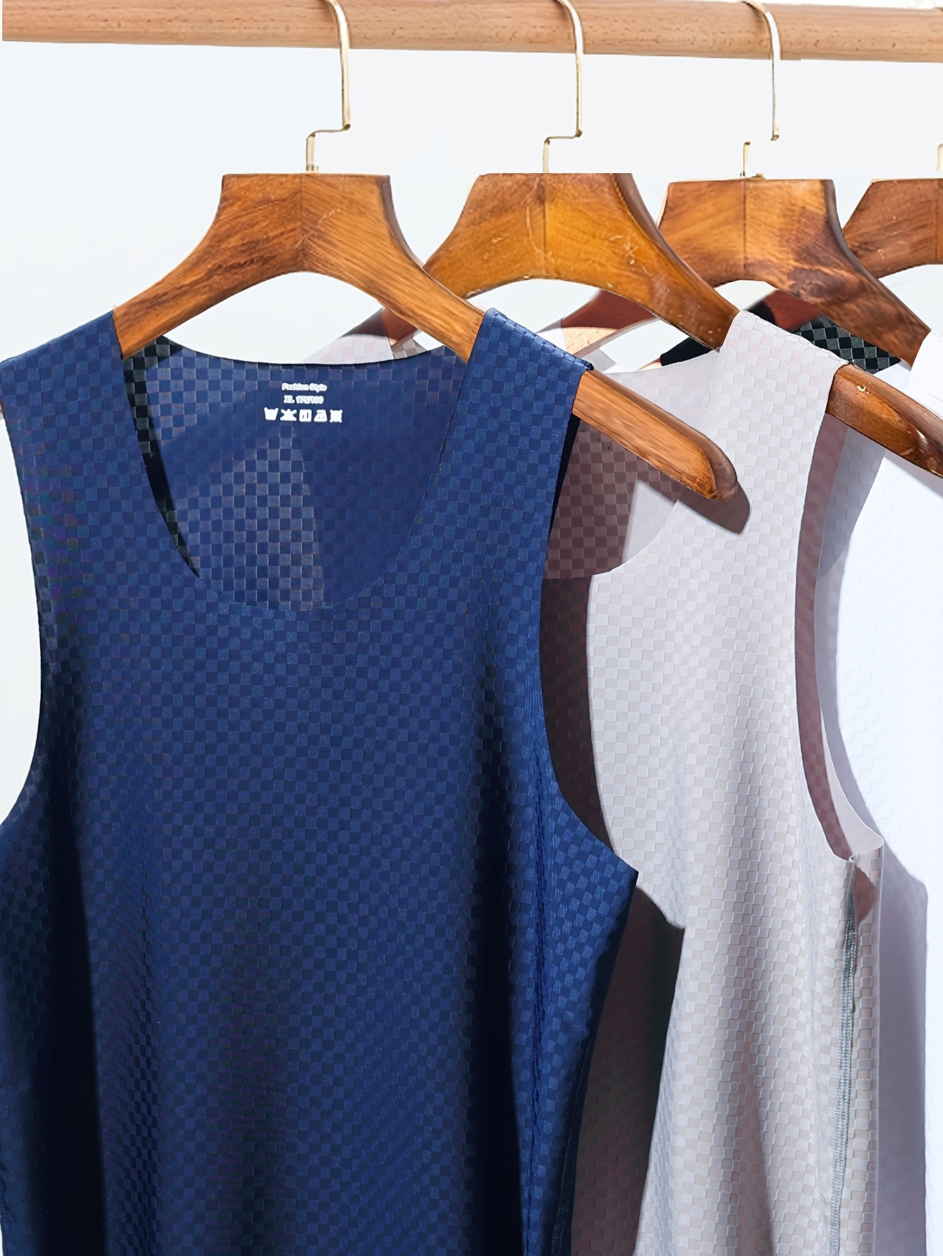 Produktbild von Summer T Shirt Herren Weste Für Herren Im Sommer, Sport, Fitness, Basketball, Trainingsweste, ärmellos, Mesh-Material, Schnelltrocknend, Für Training, Laufen, Fitnessstudio, Tank Top (BU1, XXXL