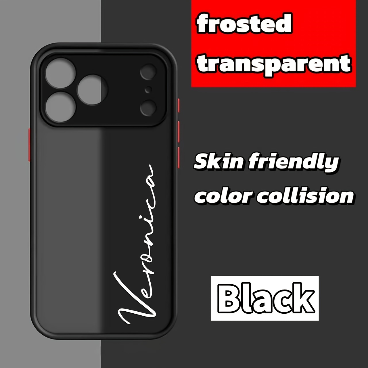 Personalized Custom Name DIY Translucent Ultra-Thin Case Compatible with for iphone Models 11 to 17 Pro Max Plus, Featuring Shockproof Armor And a Luxury Matte Finish, Complete with a Protective Border And Customizable Letters, Perfect As a Gift, Phone Case, Handy Cover