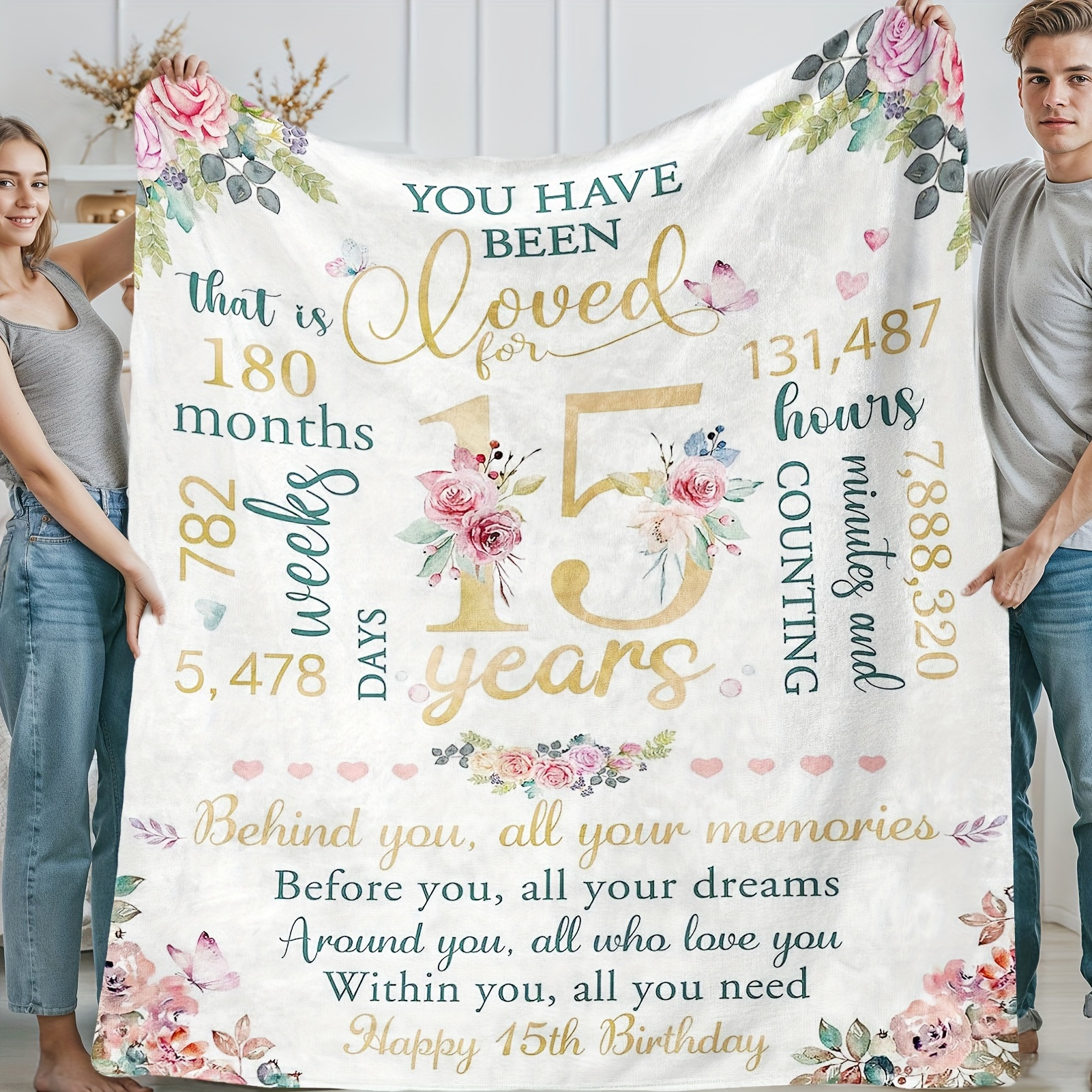 1pc 15 year old girls gifts birthday blanket 50 x60 Temu