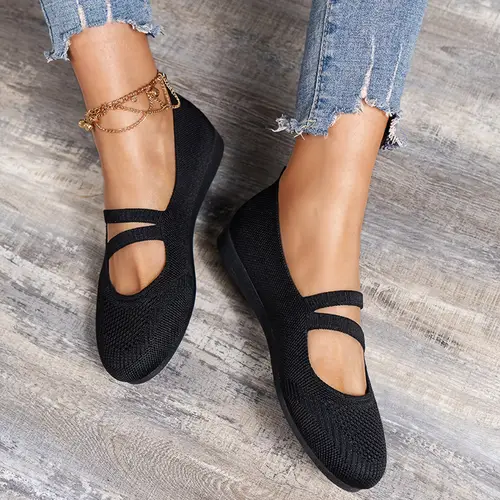 womens flat shoes elegant for dress shoes round toe shoes casual lounge spring or summer matching skirt shoes 1 pr