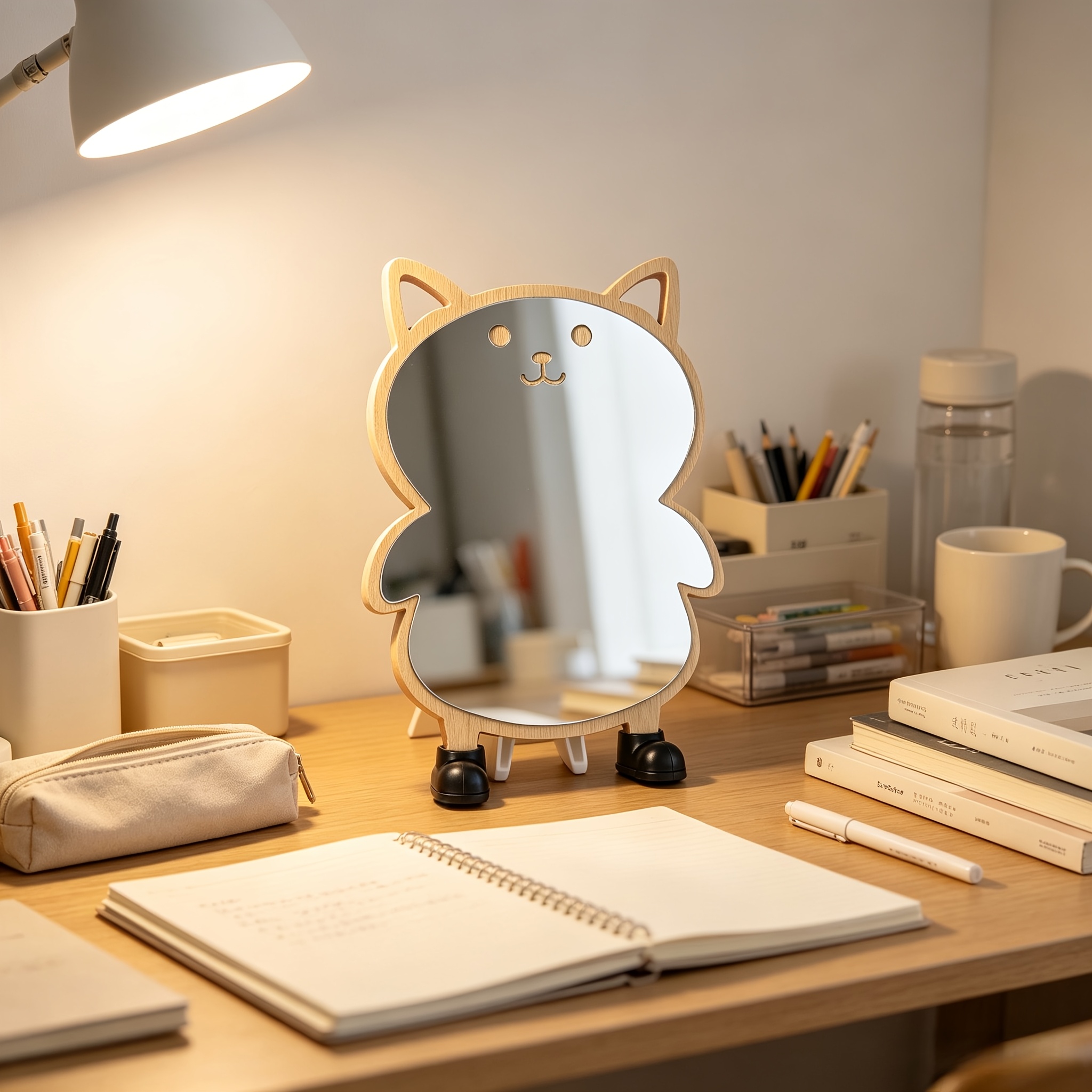 Cute Cat Mirror for Home and Dormitory