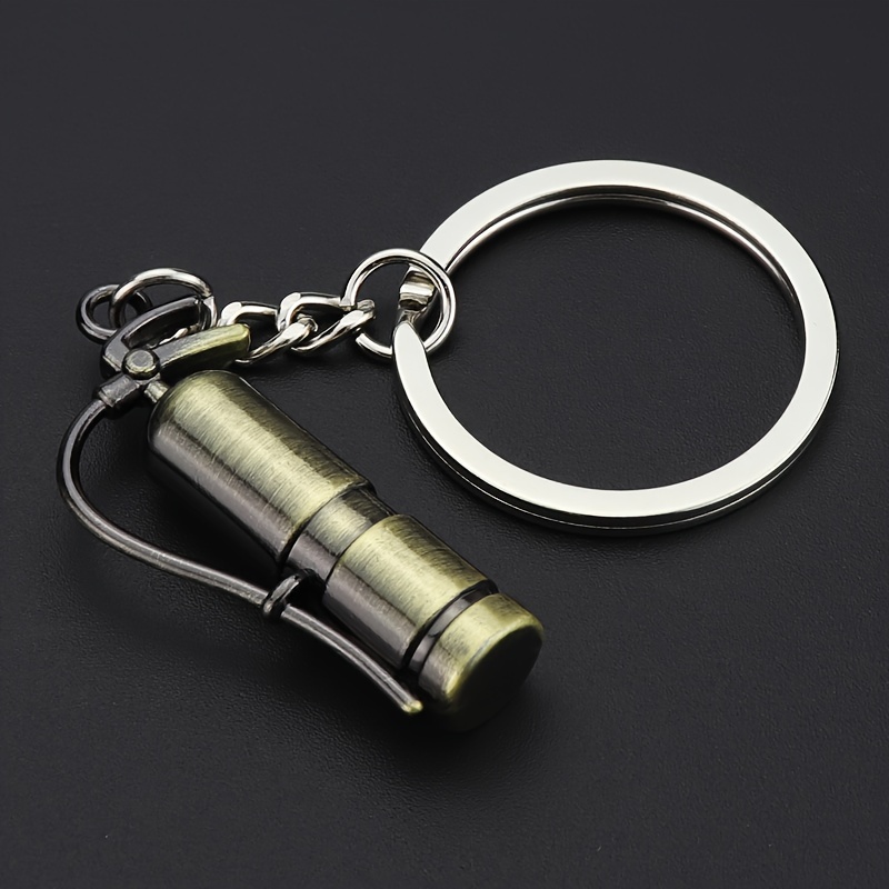 

Mini Fire Extinguisher Keychain - Funky Zinc Alloy Keyring, Novelty Firefighter Promotional Gift