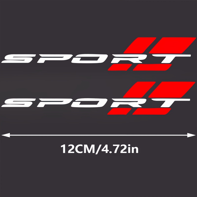 A Cool 'sport' 2pcs Car Windshield Wiper Stickers | Car Decorative Decals, Car Body Scratch Protection Cover, Self-adhesive Vinyl, Matte