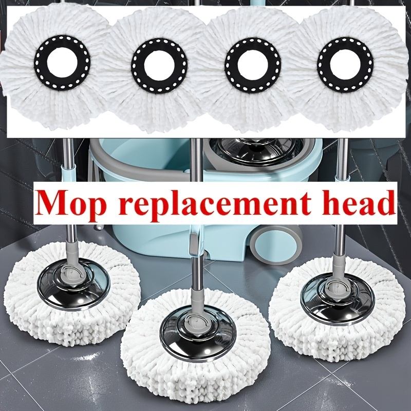 

1pc/2pcs Mop Replacement Head Water Absorption Universal Rotating Mop Head Wire Pier Cloth Head Circular Mop Head