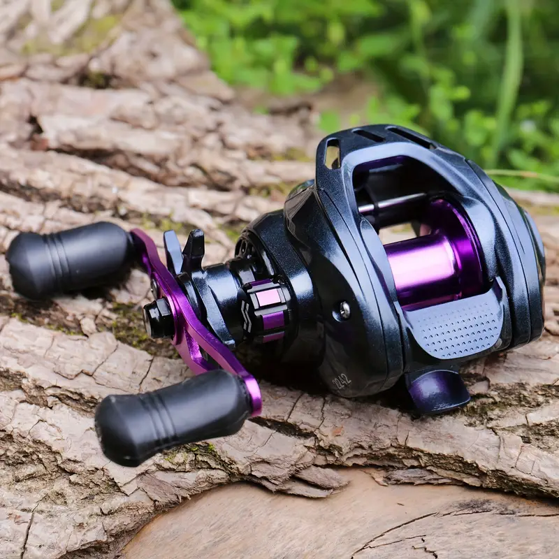 baitcasting reel purple Spark Pro Colorful Baitcaster Fishing Reels aluminium allows strength and weightlessness to be achieved without the cost and corrosion issues of other metals TRONMER Premium Baitcasting Reel, Smooth