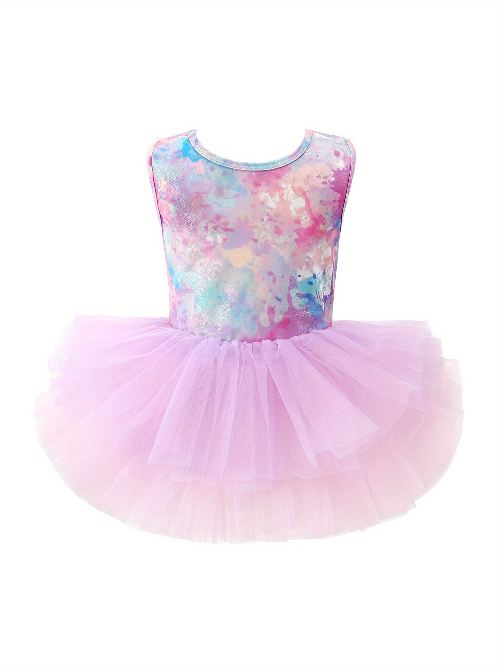 Girls' Tie Dye Valentine'S Day Tutu Dress | Sleeveless, Crew Neck, Knee  High, Flared Hem, Fit and Flare Silhouette, Suitable for Easter and New  Year'S Eve Parties