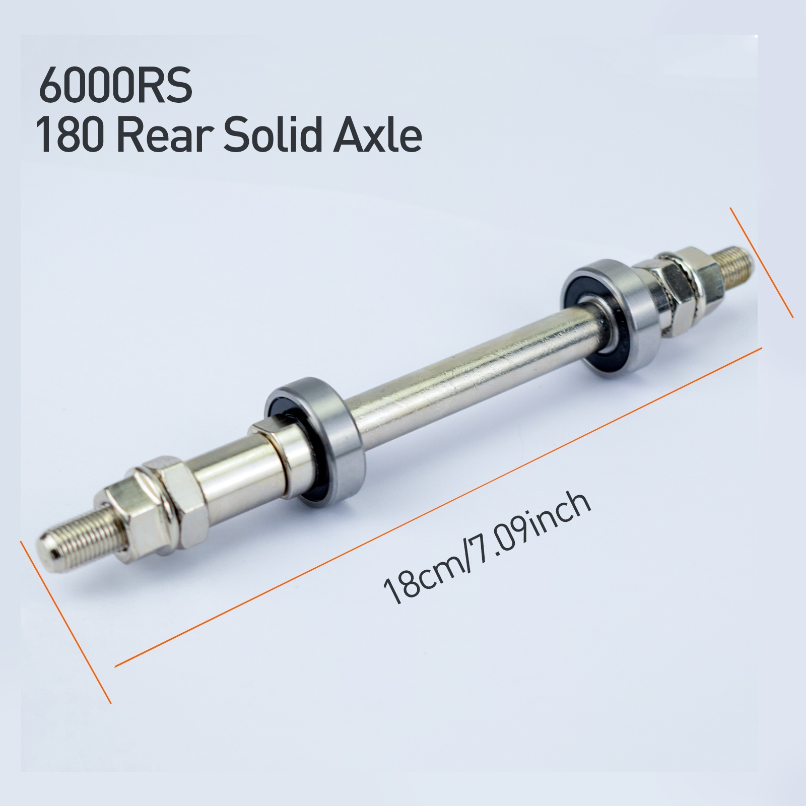 TEMU Solid Front And Rear Axles For Mountain Bikes, Ball Bearings Replaced With Bearings, Bicycle Axle Core With 6000rs And 6200rs