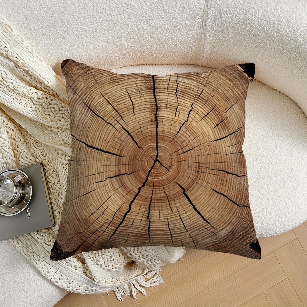TEMU 1 stuk 1 stuks 18x18 Inch Ultra-Zacht Pluche Kussensloop Geschikt voor Bed, Bank & Stoel - Retro Dubbelzijdig met Rits, Wasmachinebestendig