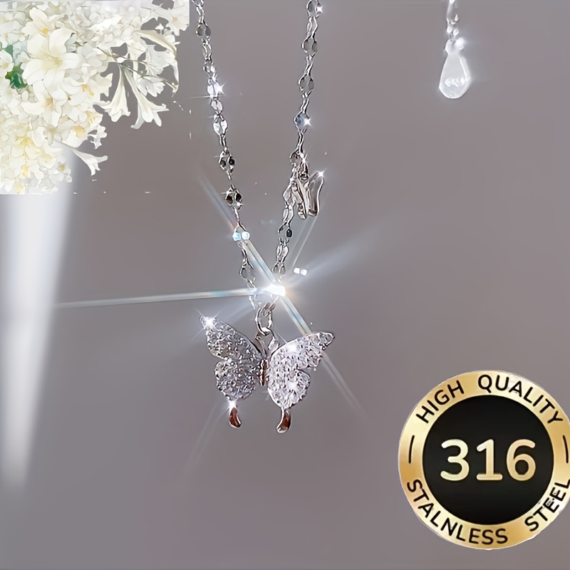 TEMU Estilo 2026, 1pc Colgante de con Placa K Blanca de Acero Inoxidable 316 y Elegante de Calidad, Lujo Elegante y Fácil de Combinar, Collar de Moda