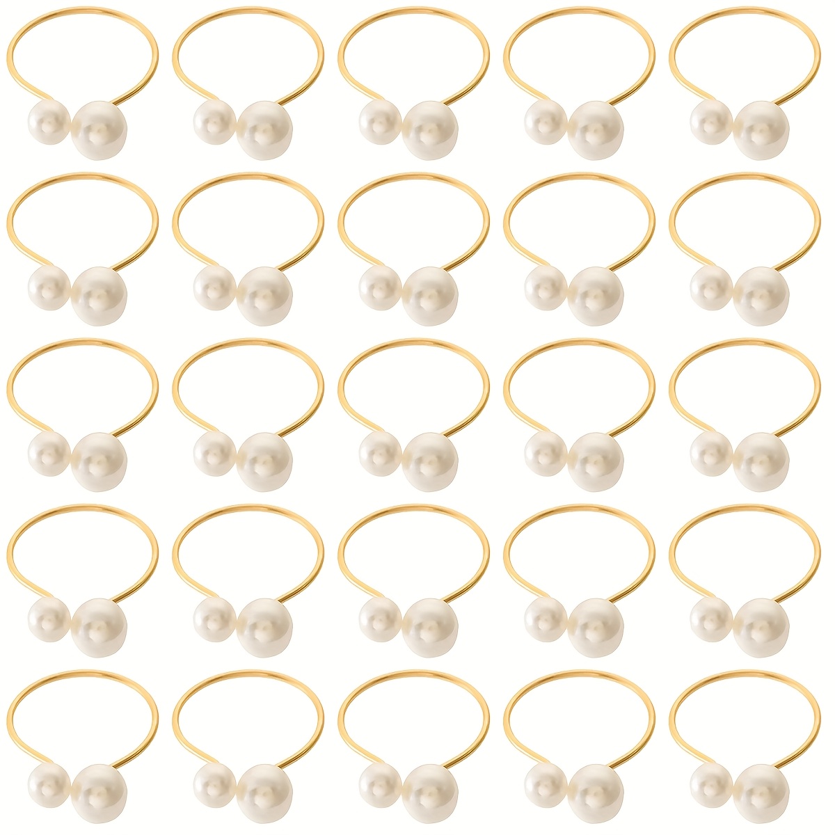 20pcs 12pcs 6pcs 1    decorations wedding two pearl napkin rings