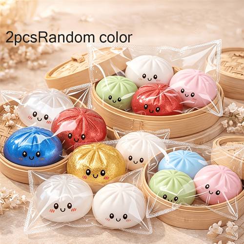4pcs set 2pcs buns 2pcs steamer large party gift bag fun dumpling toy set combination 2026 new deformable bread decompression ball matching to for relax very suitable as a gift for halloween