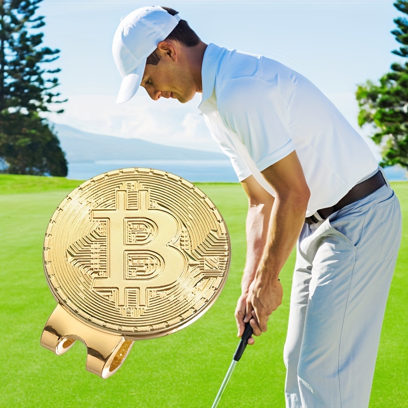 

Golden Golf Hat Clip With Magnetic Ball Marker - Iron, , Perfect , Golf Accessories