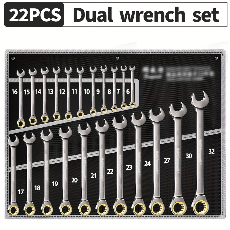 conjunto de chaves de roquete de 6mm-32mm, forjadas em   qualidade - vanádio, adequadas para eletrodomésticos,   mecânica,  .