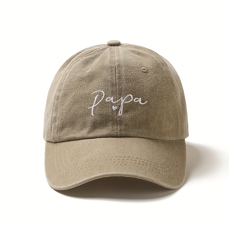 TEMU A Minimalist Baseball Cap Papa Embroidery, Manually Adjustable Size, A Great Gift