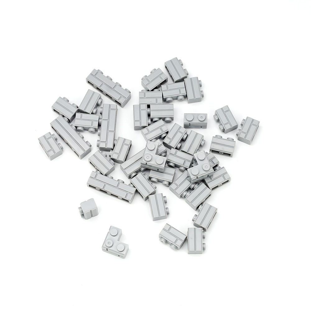1010pcs Light Gray Wall Texture Building Bricks MOC Set