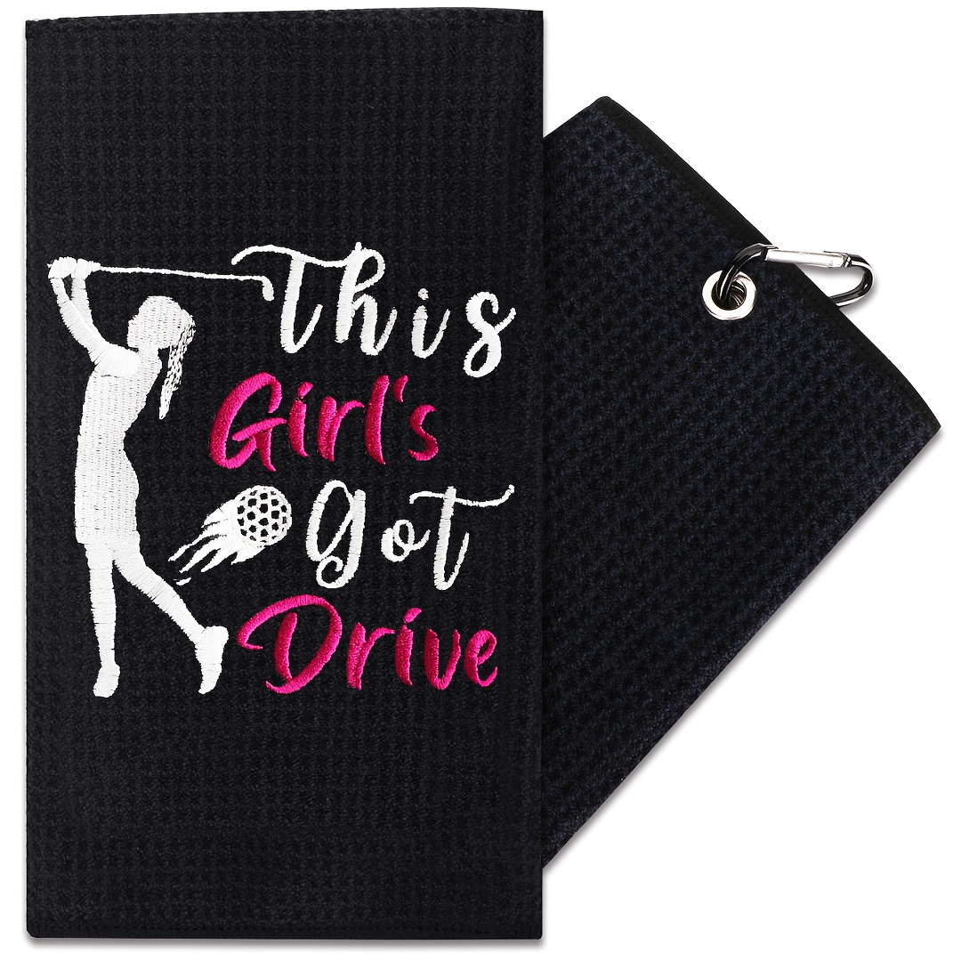 

1pc Funny Embroidered Golf Towel With Clip, Soft & , Golf Accessories, Perfect Gift For Anniversary Birthday Christmas, Perfect Golf Gifts For