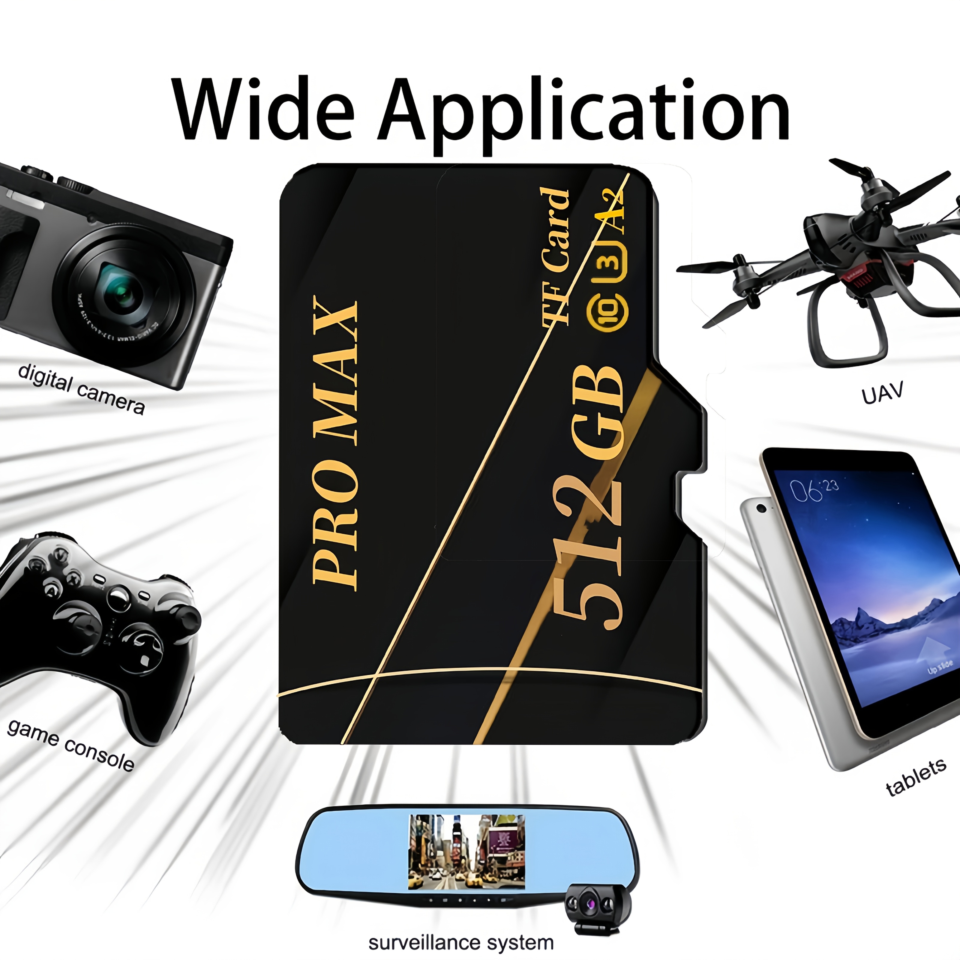 256GB/512GB Mini SD Memory Card with SD Adapter - High-Speed Data Transfer, Compatible with Cameras, Smartphones, PCs, Headphones, and Full HD Video & Photo Storage, Smartphone Storage, Compact Design, Durable Storage