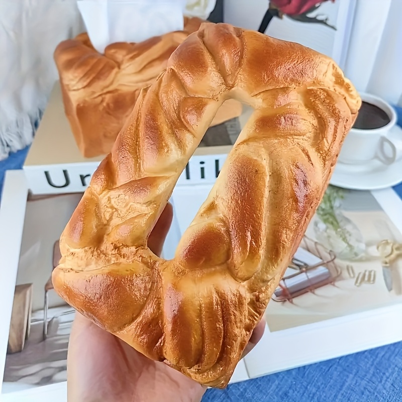 1pc creative simulation bread design plastic tissue box rack square design   tissue dispenser suitable for home car living room and restaurant decoration Product details 6