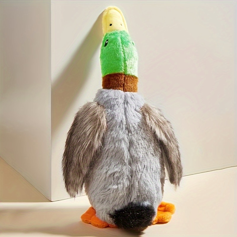 

1pc Duck Design Pet Grinding Teeth Squeaky Plush Toy, Chewing Toy For Dog Interactive Supply