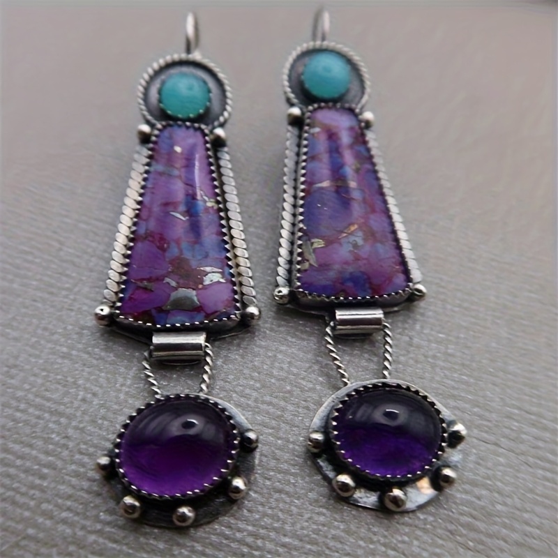 TEMU A Pair Of Elegant Vintage Geometric Earrings, Perfectly And Exquisite, Ideal As Gifts For Men And Women, Suitable For Occasions Like Christmas,